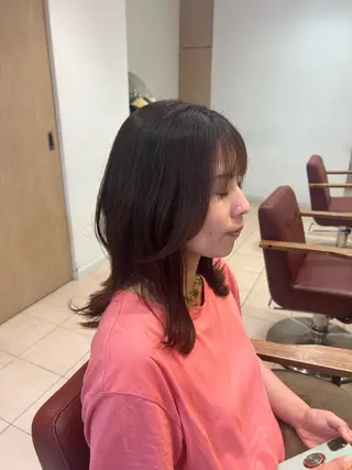 ミディアム ヘアセット/暖色 /レイヤー 山田寛菜のヘアスタイル