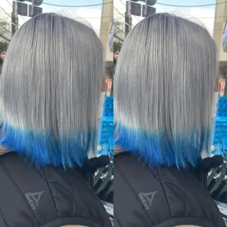 ミディアム カラー 👑派手髪/カット 👑ANRYのヘアスタイル