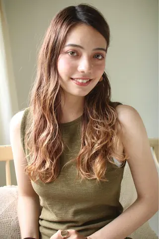 ロング カラー パーマ ヘアアレンジ レイヤー＆カラー 人気美容師倉崎涼のヘアスタイル