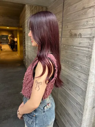 カラー ヘアアレンジ noel/sylph ヘアとまつぱと眉のヘアスタイル