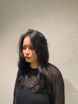 セミロング カラー Chouette .ayakaのヘアスタイル