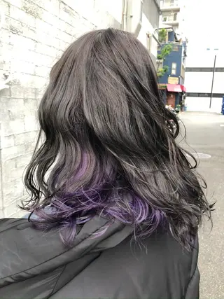 セミロング ブリーチ毛矯正.髪質 改善.髪にドラマをのヘアスタイル