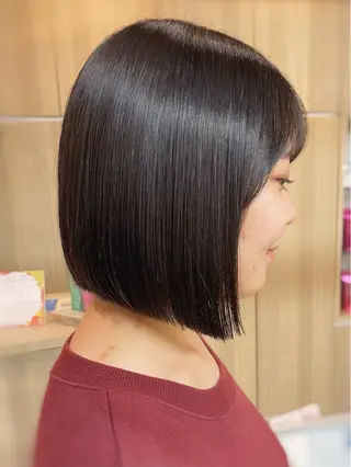 ショート 野田頭 心🌿/ボブ レイヤー/艶カラーのヘアスタイル