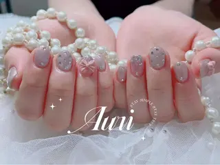 ネイル ネイルサロンAiri 長さ出し·シンプルのネイルデザイン