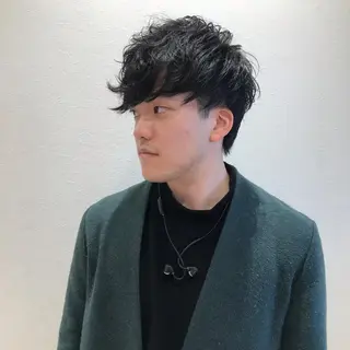 ショート パーマ メンズ Vir by browのヘアスタイル