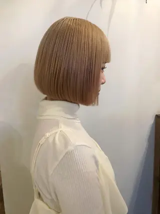 ショート ケアブリーチ/ボブ/ honoのヘアスタイル