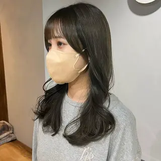 セミロング カラー akane/ボブ /オリーブ/ブラウンのヘアスタイル