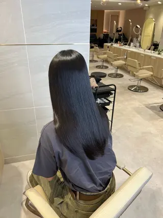 ロング パーマ カット無料｜レイヤー カット｜韓国モテへアのヘアスタイル