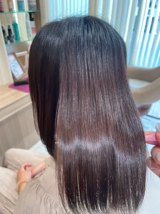 ミディアム パーマ 韓国ヘアメイク🎀/ 縮毛矯正✨山本媛香のヘアスタイル