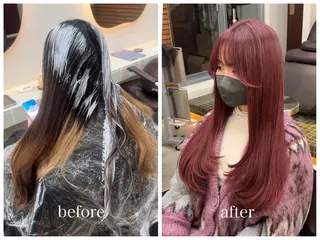 ロング カラー 新宿 似合わせカラー HINAのヘアスタイル