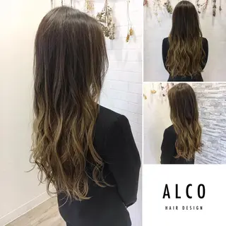 ロング カラー ワタイショウタ 髪質改善✨眉毛サロンのヘアスタイル