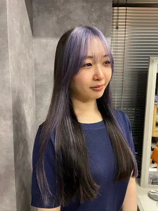ロング カラー 色落ち可愛い艶ハイト ーン🧊AZUKIのヘアスタイル