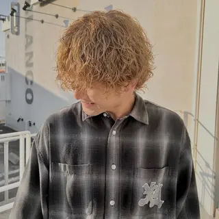 パーマ メンズ パーマ/ブリーチ🐏 モデル募集中 ナナホのヘアスタイル