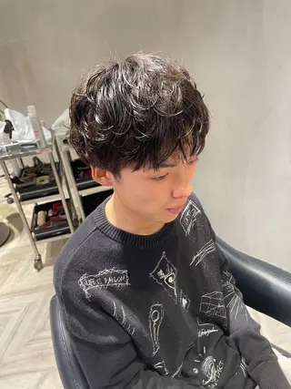 パーマ メンズ LEAPS adore都島店所属・みゆう 都島/透明感のヘアスタイル