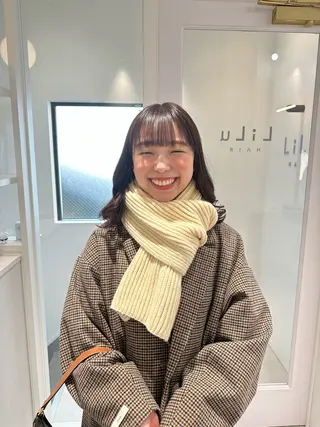 ミディアム カラー パーマ お洒落パーマ/ 艶カラー/michiのヘアスタイル