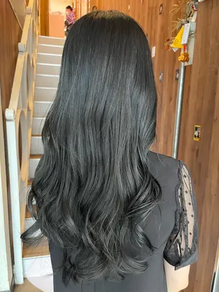 ロング カラー パーマ ヘアアレンジ 【暗め透明感カラー】 【インナー】小島良太のヘアスタイル