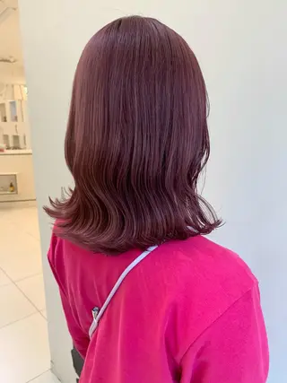 ミディアム カラー moeka レイヤー /艶カラー/韓国のヘアスタイル