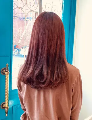 ロング カラー 福田 里央のヘアスタイル