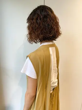 ショート カラー パーマ ヘアアレンジ メンズ キッズ ネイル マツエク・マツパ パーマスタイル🔅 sayacaのヘアスタイル