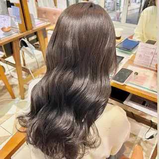 ロング カラー ヘアアレンジ 吉水 彩乃 /ボブ/透明感カラーのヘアスタイル