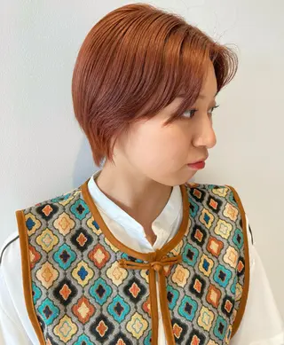 ショート カラー nono/パーマ /顔まわりカット🐈のヘアスタイル