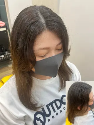 ミディアム MOJYA所属・平野区カット募集中 北羅　千笑実🫧🌿のヘアスタイル