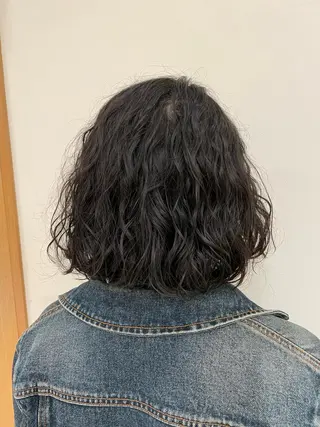 ミディアム パーマ ヘッドスパ/カラー 葉月のヘアスタイル