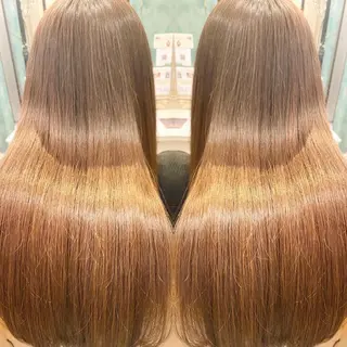 セミロング カラー パーマ ボブ/縮毛矯正/ 高嶋 優のヘアスタイル