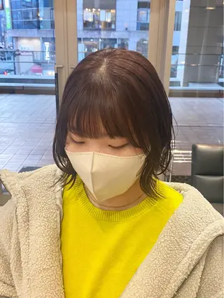 ミディアム 🐰ツヤ感カラー🐰 ななこのヘアスタイル