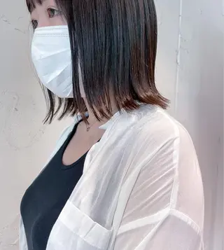 ショート 美髪矯正/艶カラー ボブ/栄/鐘ヶ江純也のヘアスタイル