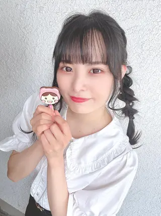 セミロング ヘアアレンジ 💖透明感カラー💖 坂本万由子のヘアスタイル