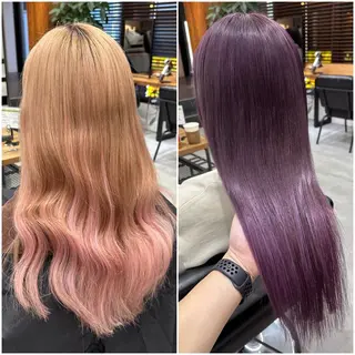 セミロング カラー KEISUKE/ ブリーチ🧡エクステのヘアスタイル