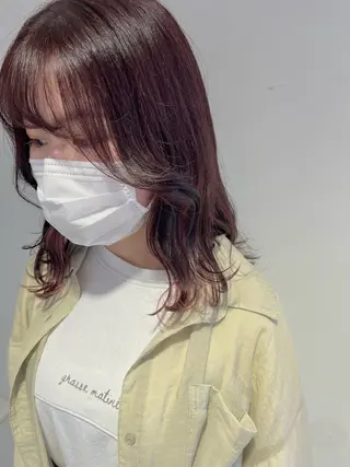 ミディアム カラー 小谷野 真優のヘアスタイル