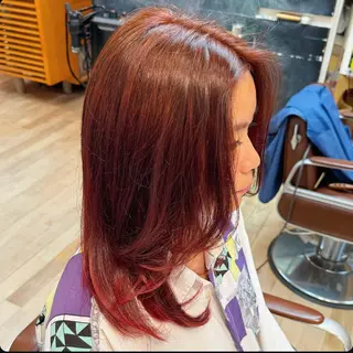 セミロング カラー L'arte所属・松並 直のヘアスタイル