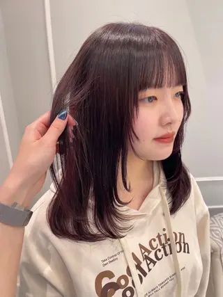 セミロング カラー 🍎ハイトーンカラー /MANA🍎のヘアスタイル