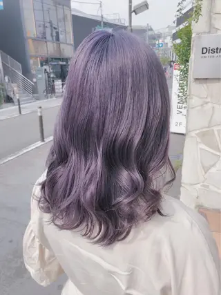 セミロング ハイトーン×エクステ 💞くるみのヘアスタイル