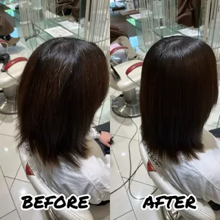 ミディアム 髪質改善美容師 鈴木のヘアスタイル