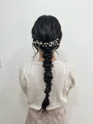 ロング ヘアアレンジ ヘアセットサロン /上坪愛美のヘアスタイル