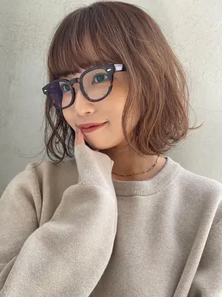 カラー 池袋／ガーリー／ベー ジュ🤎レイヤーのヘアスタイル