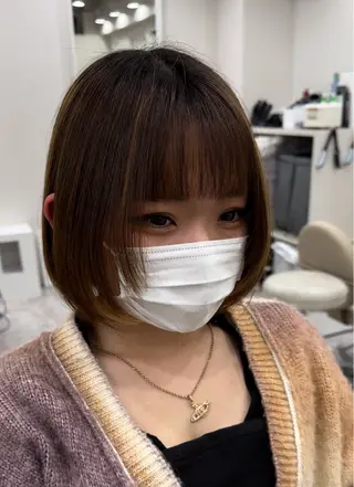 ショート ボブ、レイヤー、 ハイトーン、古淵のヘアスタイル