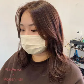 セミロング カラー 藤間 帆乃夏（とうまほのかのヘアスタイル