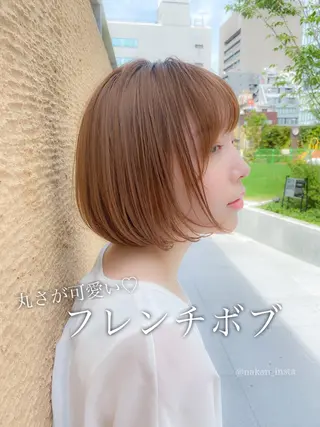 ショート カラー 顔周りレイヤー/ボブ 銀座✨中野まさひろのヘアスタイル
