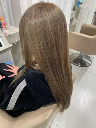 カラー Hair salon　Sui所属・コテ巻き風パーマ 暖色カラー/伊藤菜月のヘアスタイル