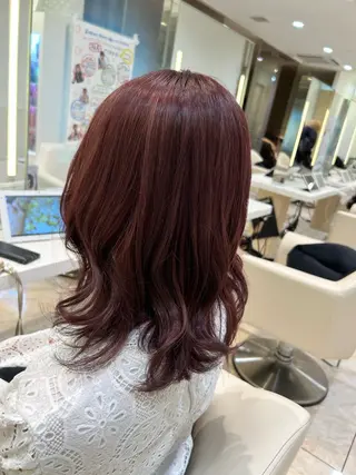 ミディアム カラー はるか/ブリーチカラ ー/ヘアアレンジ🤍のヘアスタイル