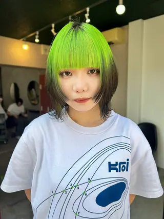 ミディアム カラー 🌈ハイトーン・デザ インカラー陽樹🌈のヘアスタイル