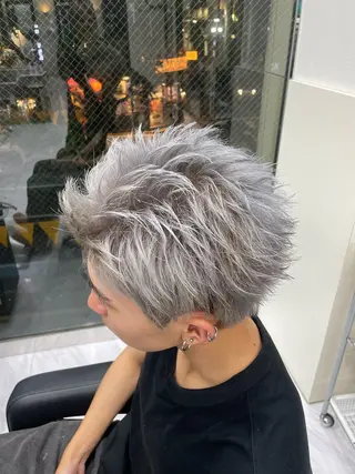 カラー メンズ 🐥くまがい💛 ダブルカラー／パーマのヘアスタイル