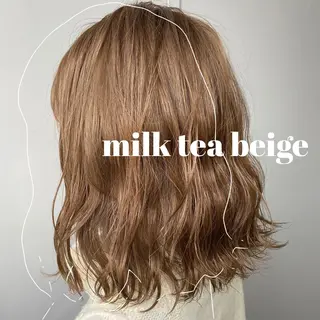 ミディアム カラー ヘアアレンジ 赤味消し.髪質改善 🌿𝘠𝘜𝘙𝘐のヘアスタイル