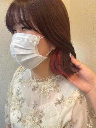 セミロング カラー PUUR所属・🍒鈴木 エミリ🍒のヘアスタイル