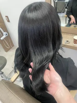 ロング カラー Una所属・韓国風カラー✄ カズホのヘアスタイル