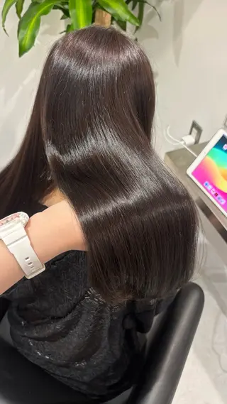 セミロング カラー 艶感×抜け感hair /ReLit 正源のヘアスタイル